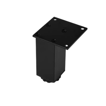 Nóżka meblowa 10cm aluminiowa regulowana czarna kwadratowa AC253-A-CZA