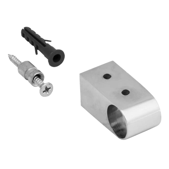 Uchwyt dystansowy przelotowy z wkrętem do drążka Ø16 chrom AC305-R-CHR