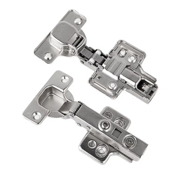 Zawias meblowy nakładany 1szt z prowadnikiem wpinanym H=0, regulacja wielopłaszczyznowa 3D cichy domyk AZ513-D