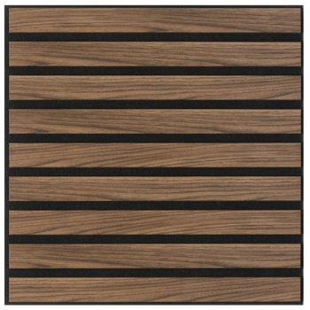 Panele akustyczne dekoracyjne ścienne lamele 50x50cm orzech (4 sztuki) PA002-050-050-ORZ