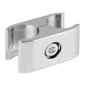 Złącze podwójne równoległe płaskie do drążka Ø25 chrom TR540-0-CHR