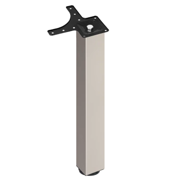 Noga meblowa gruba stołowa kwadratowa 60x60 71cm górne mocowanie satyna AC282-N-710-SAT