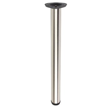 Noga meblowa 71cm stalowa regulowana górne mocowanie INOX okrągła AC282-ZA-710-INX