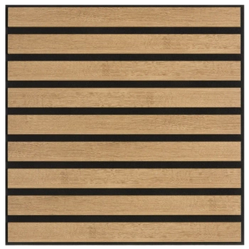 Panele akustyczne dekoracyjne ścienne lamele 50x50cm brąz (4 sztuki) PA002-050-050-BRA