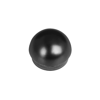 Zaślepka półkolista poręczy balustrady Ø42.4 H=22 stal nierdzewna Prevent czarny PR741-0-CZA