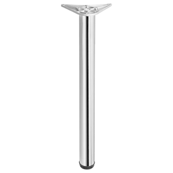 Noga meblowa 71cm stalowa regulowana odlew górne mocowanie chrom okrągła AC282-D-710-CHR