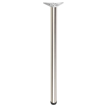 Noga meblowa 110cm stalowa regulowana odlew górne mocowanie INOX okrągła AC282-F-1100-INX