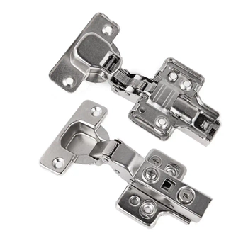 Zawias meblowy połówkowy 1szt z prowadnikiem wpinanym H=0, regulacja wielopłaszczyznowa 3D cichy domyk AZ523-D