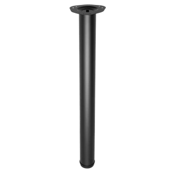 Noga meblowa 71cm stalowa regulowana górne mocowanie czarna okrągła AC282-ZA-710-CZA