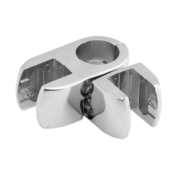 Złącze podwójne kątowe drążka Ø25 chrom TR553-0-CHR