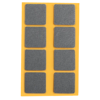 Podkładki filcowe samoprzylepne szare kwadrat 34x34 8szt PREMIUM PF001-1-034-SZA