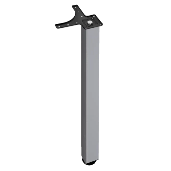 Noga meblowa stołowa kwadratowa 50x50 82cm górne mocowanie aluminium AC282-L-820-ALU