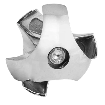 Złącze trzykierunkowe prawe Ø25 chrom TR502-P-CHR