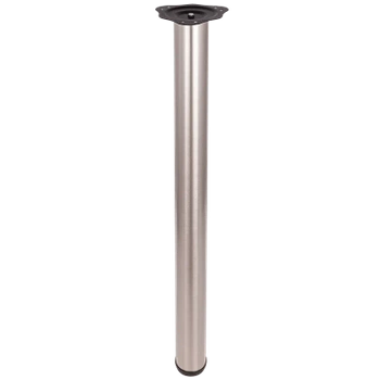 Noga meblowa 82cm stalowa regulowana górne mocowanie chrom okrągła AC282-B-820-INX