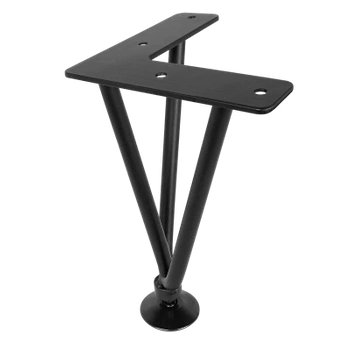 Nóżka meblowa 18,5cm stalowa regulowana potrójna loft czarna AC289-E-CZA