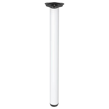 Noga meblowa 82cm stalowa regulowana górne mocowanie kolor biały okrągła AC282-B-820-BIA