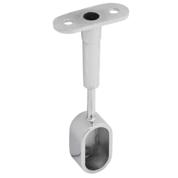 Uchwyt dystansowy z regulacją do drążka owalnego 30x15  końcowy chrom AC935-A-CHR