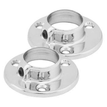 Końcówka mocująca rozeta do drążka Ø25 chrom zestaw 2szt  AC510-0-2-CHR