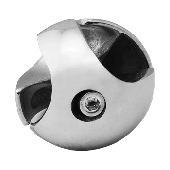 Złącze dwukierunkowe kulowe prawe na drążek Ø25 chrom TR501-P-CHR