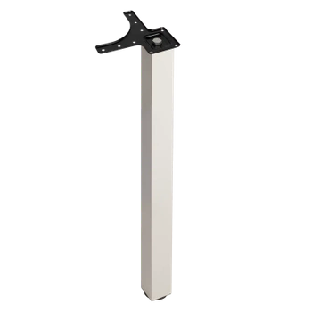 Noga meblowa stołowa kwadratowa 50x50 82cm górne mocowanie biała ecru AC282-L-820-ECR