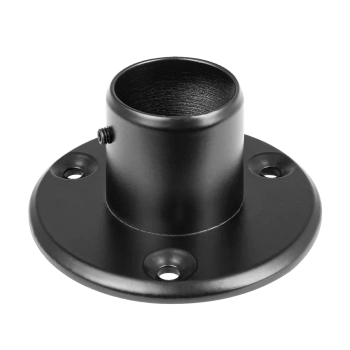 Końcówka  rozeta wysoka mocująca drążek słupek Ø32 czarna AC610-A-CZA stal