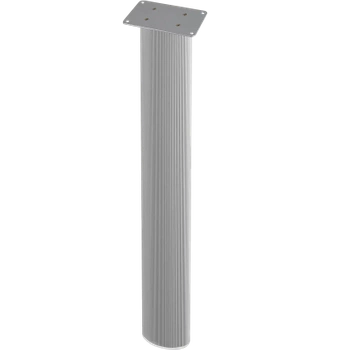 Noga meblowa stołowa ryflowana 82cm mocna szara AC280-C-ALU