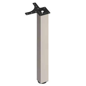Noga meblowa gruba stołowa kwadratowa 60x60 82cm górne mocowanie satyna AC282-P-820-SAT