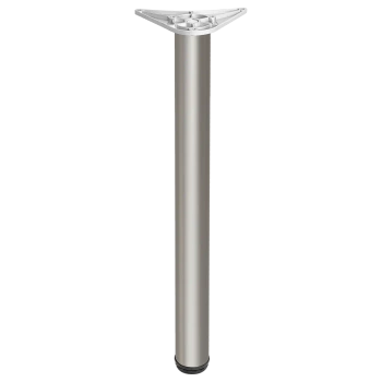 Noga meblowa 71cm stalowa regulowana odlew górne mocowanie satyna okrągła AC282-D-710-SAT