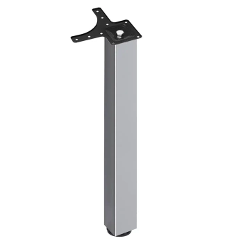 Noga meblowa gruba stołowa kwadratowa 60x60 82cm górne mocowanie aluminium AC282-P-820-ALU