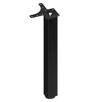 Noga meblowa gruba stołowa kwadratowa 60x60 82cm górne mocowanie czarna AC282-P-820-CZA