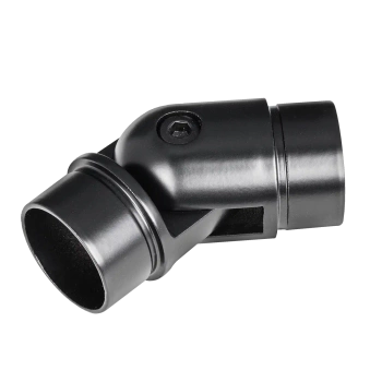 Łącznik przegubowy poręczy balustrady Ø42.4 27x27 stal nierdzewna Prevent  czarny PR732-0-CZA