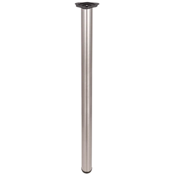 Noga meblowa 110cm stalowa regulowana górne mocowanie INOX okrągła AC282-C-1100-INX
