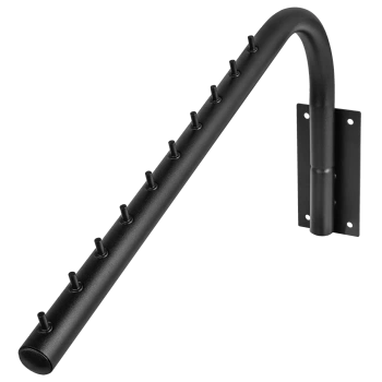 Wieszak z uchwytem przyściennym poprzeczny Ø25 czarny ST537-C-CZA