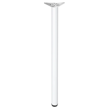 Noga meblowa 110cm stalowa regulowana odlew górne mocowanie biała okrągła AC282-F-1100-BIA