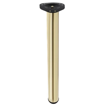 Noga meblowa 71cm stalowa regulowana górne mocowanie złota okrągła AC282-ZA-710-ZLO