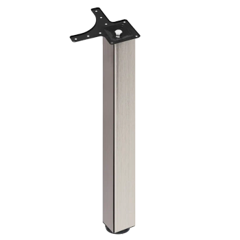 Noga meblowa gruba stołowa kwadratowa 60x60 82cm górne mocowanie INOX AC282-P-820-INX