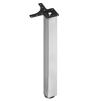 Noga meblowa gruba stołowa kwadratowa 60x60 82cm górne mocowanie chrom AC282-P-820-CHR