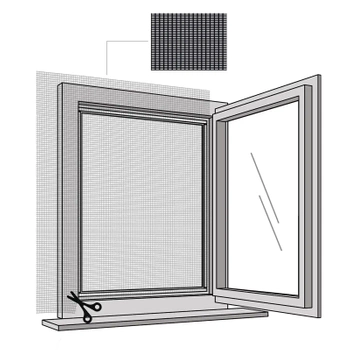 Moskitiera  okienna na rzep anty pyłki BASIC 130x150cm MS0RZ-130-150-PYL