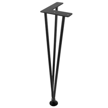 Nóżka meblowa 44cm stalowa regulowana potrójna loft czarna AC289-F-CZA