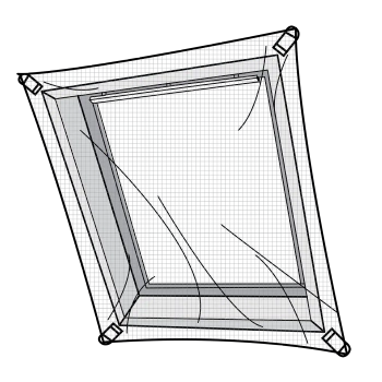 Moskitiera okienna na rzep na okno dachowe BASIC 120x140cm biała MS0RZ-120-140-DAC