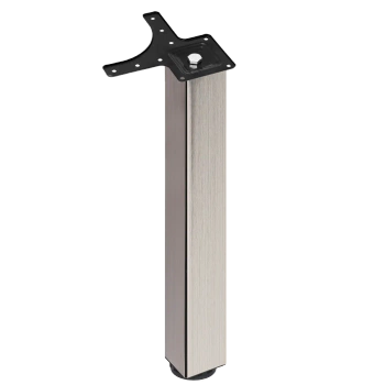Noga meblowa gruba stołowa kwadratowa 60x60 71cm górne mocowanie INOX AC282-N-710-INX