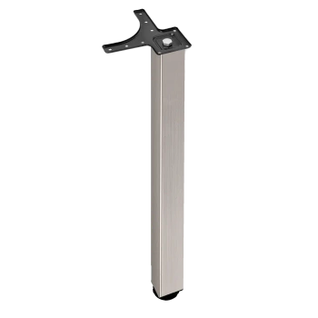Noga meblowa stołowa kwadratowa 50x50 71cm górne mocowanie INOX AC282-K-710-INX